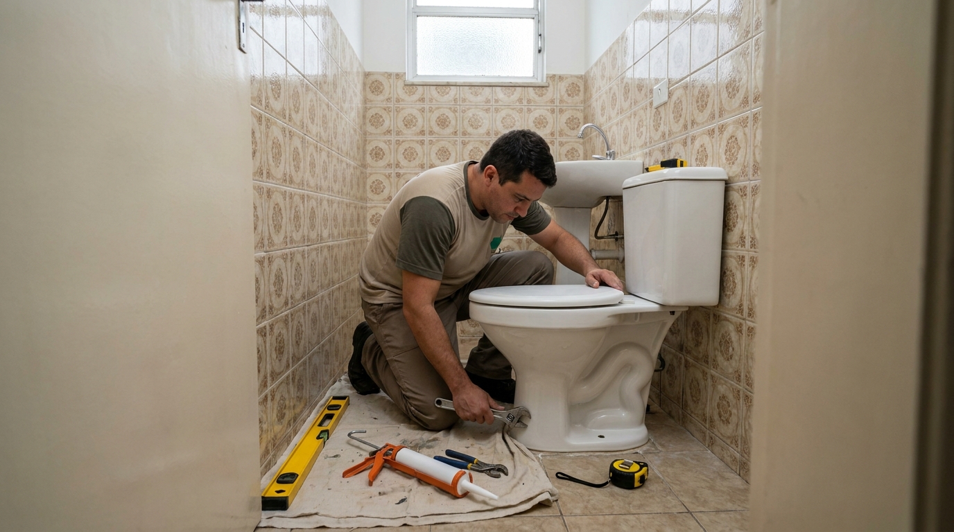 Instalação de vaso sanitário em Cascavel‑PR